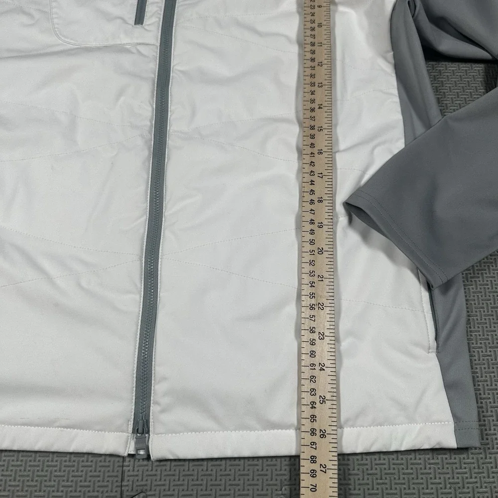 Peter Millar Crown Sport Performance Fabric Endeavor White Jacket Sz L $245 Golf